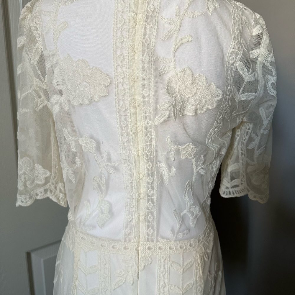 Socialite Lace Romper, cream, size L - Picture 4 of 9